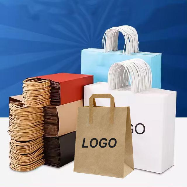 Black twisted paper handles apparel shoe shopping bag wholesale
